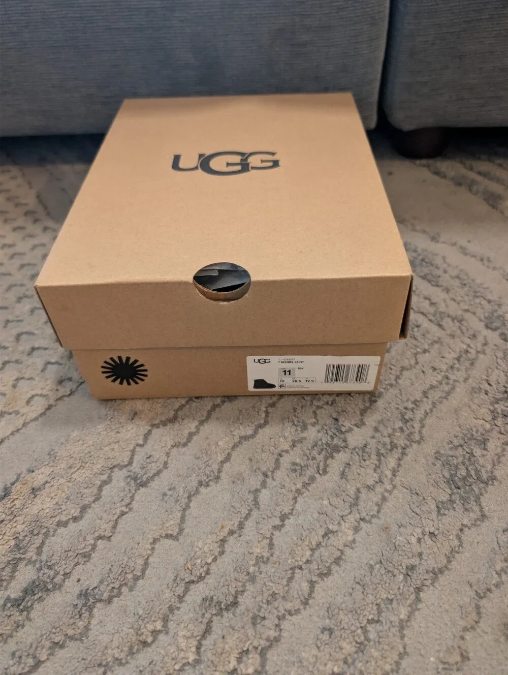 NWT UGG Boots. Neumel Little Kid Size 11 Black EZ On Velcro Warm Winter Boots